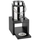 Диспенсер для молока «Бридж» (охлаж. эл. и бесконт. адаптер) сталь нерж.,дерево 3л ,H=39,L=31,B=20см