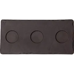 Блюдо для подачи «Базальт» керамика ,L=25,B=12см черный,матовый