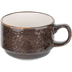 Чашка чайная «Крафт Грэй» фарфор 200мл D=8,H=6см серый
