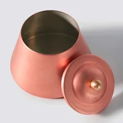 Сахарница «Купер» с крышкой, с лужением внутри медь 250мл D=60,H=85мм роз. золото, изображение 2