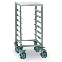 Тележка для гастроемкостей GN 1/1 7 ярусов сталь нерж. ,H=90,L=63,B=46см серебрист., изображение 2