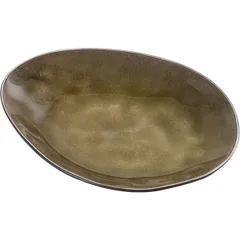 Тарелка «Пьюр» овальная керамика ,L=15,B=12см зелен., изображение 3