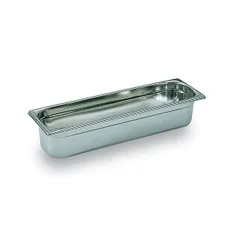 Gastronorm container (2/4)  stainless steel , H=40, L=530, B=162mm  metal.