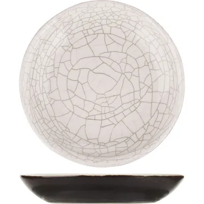 Тарелка «День и ночь» без полей керамика D=10см белый,черный
