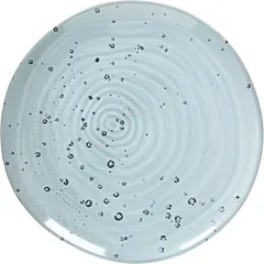 Plate “Vulcania Waves” small  porcelain  D=26cm  gray