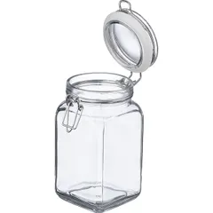 Банка «Кремлин» квадратная с крышкой стекло 1,3л ,H=180,L=96,B=96мм прозр., изображение 2