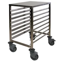 Trolley for gastronorm containers 1/1, 8 tiers  stainless steel , H=90, L=70, B=53 cm  silver.