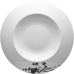 Dish “Japonica” porcelain 450ml D=31,H=1cm white,black