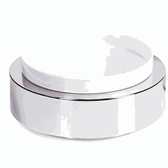 Salad bowl + stand  plastic, stainless steel  D=265, H=85mm  white, metal.