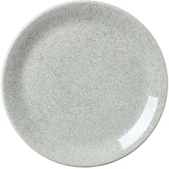 Plate “Ink Gray” small  porcelain  D=25.2 cm  white, gray