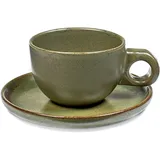 Кофейная пара «Серфис» керамика 130мл зелен.