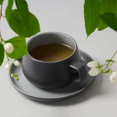 Блюдце «Сейко» под чашку 300 мл фарфор D=150/60,H=15мм серый, изображение 4