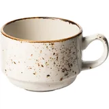 Чашка чайная «Крафт Вайт» фарфор 200мл D=80/44,H=60мм белый,коричнев.