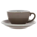 Кофейная пара «Эгг» фарфор 250мл D=95/145,H=55,L=115мм серый