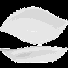 Salad bowl “Kunstwerk” sheet  porcelain  400 ml , H=36, L=263, B=160mm  white