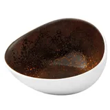 Salad bowl “Estia” porcelain 250ml ,H=7,L=13,B=12cm brown,white