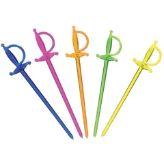 Пики для канапе «Шпага»[500шт] полистирол ,L=7см разноцветн.