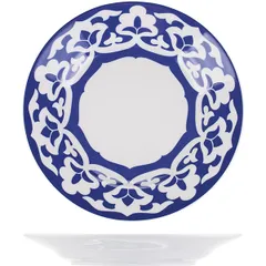 Plate “Idyll-East” small  porcelain  D=20cm  white, blue