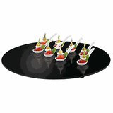 Поднос для подачи зеркальный на ножках стекло D=50см