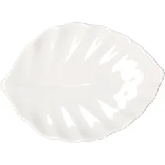 Блюдо «Кунстверк» лист фарфор ,H=19,L=150,B=110мм белый