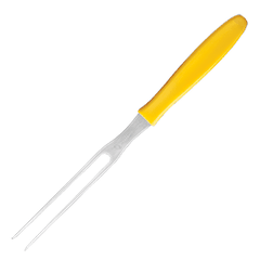 Meat fork  steel, plastic , L=13/13cm  metallic, yellow.