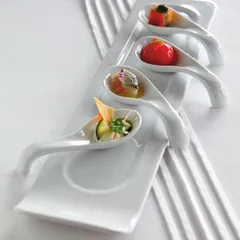 Ложка для комплимента фарфор ,L=115,B=45мм белый, изображение 2