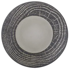 Plate “Arborescence” small  porcelain  D=310, H=35mm  black, gray