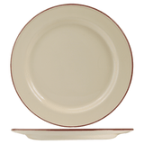 Тарелка «Кларет» фарфор D=230,H=17мм бежев.,бордо