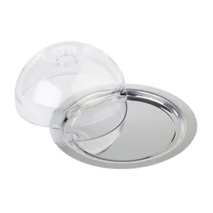 Serving tray with lid  polystyrene, stainless steel  D=220/95mm