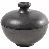 Салатник «Пьюр» с крышкой керамика D=20,H=17см черный