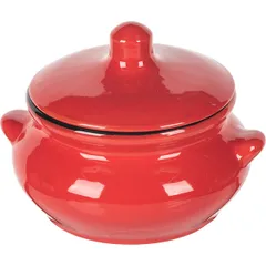 Горшок для запекания «Лакомка» керамика 450мл красный,черный, изображение 3