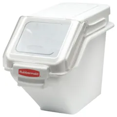 Контейнер для сыпучих продуктов с крышкой и совком полипроп. 24л ,H=42,7,L=59,7,B=29,3см белый