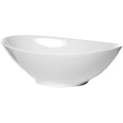 Salad bowl “Kunstwerk” oval  porcelain  0.53 l , H=50, L=200, B=125mm  white