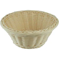 Wicker basket for bread  polyrottan  D=180, H=75mm  beige.