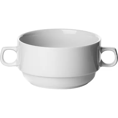 Чашка бульонная «Прага» фарфор 390мл D=11,H=6,L=16,B=11см белый