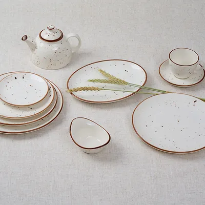 Чайник заварочный «Париж» фарфор 0,6л D=70/125,H=120мм белый,коричнев., изображение 7