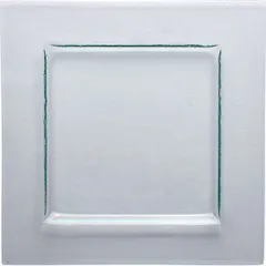 Plate “Border” square glass ,H=15,L=255,B=253mm clear.