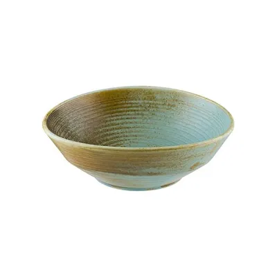 Тарелка глубокая «Корал» фарфор 450мл D=17см коричнев.,бирюз., изображение 2