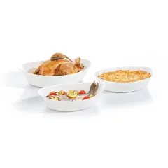 Блюдо «Смарт Кюзин» овальное стекло ,H=5,L=29,B=17см белый, изображение 4