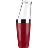 American shaker "Boston" vinyl  stainless steel, glass  0.5 l  D=93, H=295mm  red, clear.