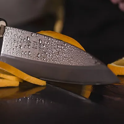Нож кухонный «Киото» односторонняя заточка сталь нерж.,дерево ,L=285/150,B=47мм, изображение 7