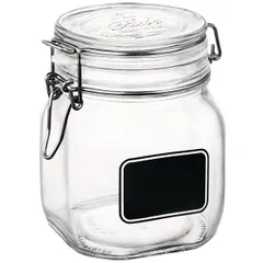 Square jar with lid “Lavana”  glass  0.75 l , H = 13.6, L = 10.6, B = 10.6 cm  clear.