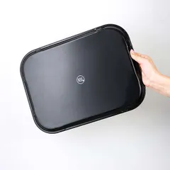 Поднос «Проотель» прорезиненный прямоугольный пластик ,L=41,B=30,5см черный, изображение 2