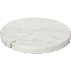 Round tray for knife art. 122010  marble  D=21, H=2cm  white