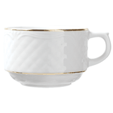 Tea cup “Aphrodite”  porcelain  190ml  D=80, H=55mm  white, gold