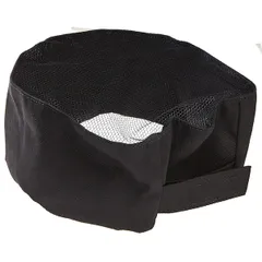 Шапочка поварская таблетка с сеткой черный