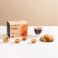 Сироп «Карамель» ароматизированный порционный Pinch&Drop[30шт] картон 15мл ,H=12,L=15,5,B=10см, изображение 3