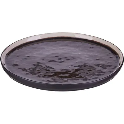 Тарелка «Лагуна» мелкая керамика D=21,5см коричнев.,фиолет., изображение 2