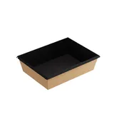 Контейнер бумажный OneClick картон 1л ,H=55,L=150,B=200мм черный