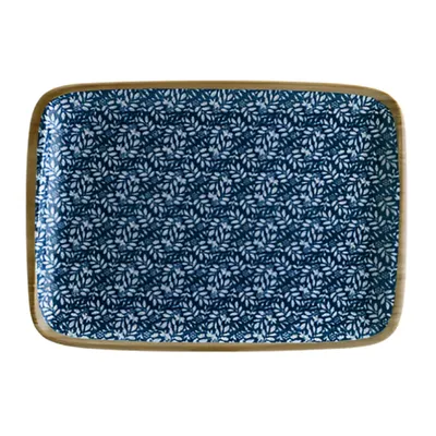 Блюдо сервировочное «Калиф Люпин» прямоугольное фарфор ,L=23,B=16см белый,синий